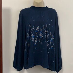 CHENAULT WOMEN’S BLUE BLOUSE Size L